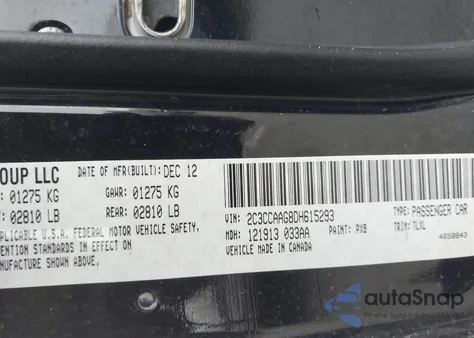 2013 Chrysler 300 Motown z USA, uszkodzony, nr VIN 2C3CCAAG8DH615293